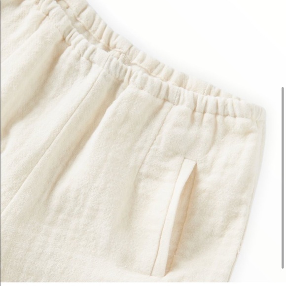 Zara Girls Cotton Blend Culottes in Cream - Picture 3 of 9